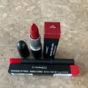 Mac Lady Bug Matte Lipstick/Anything Goes Pencil